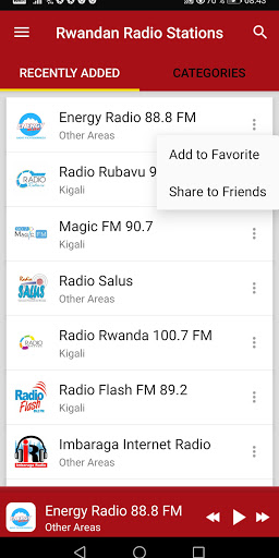 Rwandan Radio Stations Screen 2