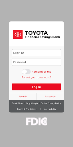 Android application Toyota Bank screenshort