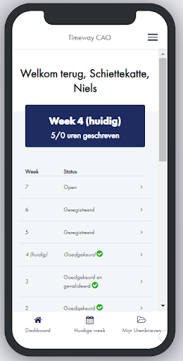 Android application Timeway CAO screenshort
