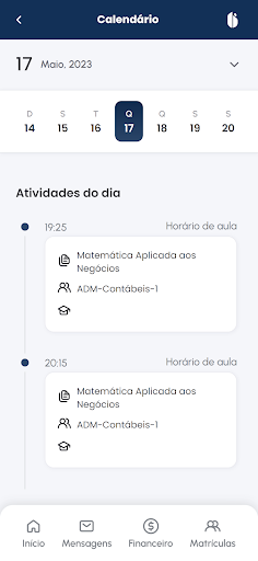 UNIVEM Aluno Screen 2