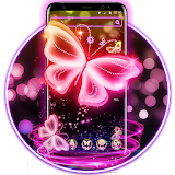 Neon Butterfly Pink Shine Theme icon