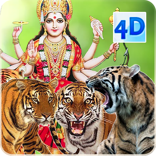 4D Tigers of Durga Live Wallpa 5.0 Icon