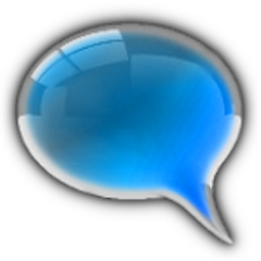GO SMS Pro Cobalt Glass Theme