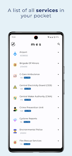 Mauritius Emergency Services Screen 3