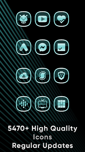 Annabelle Teal Glass Icons