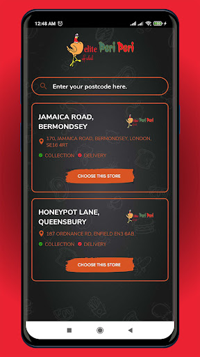 Android application Elite Peri Peri screenshort