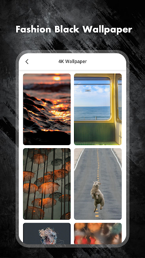 Android application Fashion Black Wallpaper screenshort