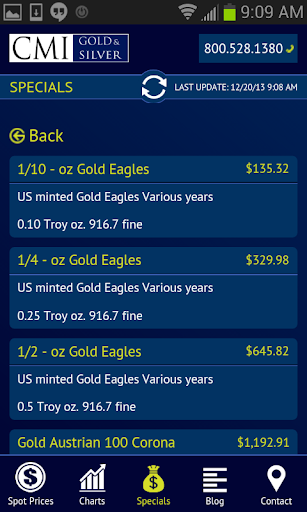 CMI Prices Screen 3