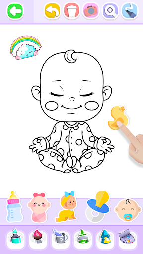 Cute Babies Coloring Pages Screen 2