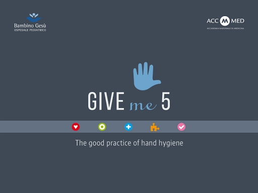 Android application Give Me 5 - Hand hygiene screenshort