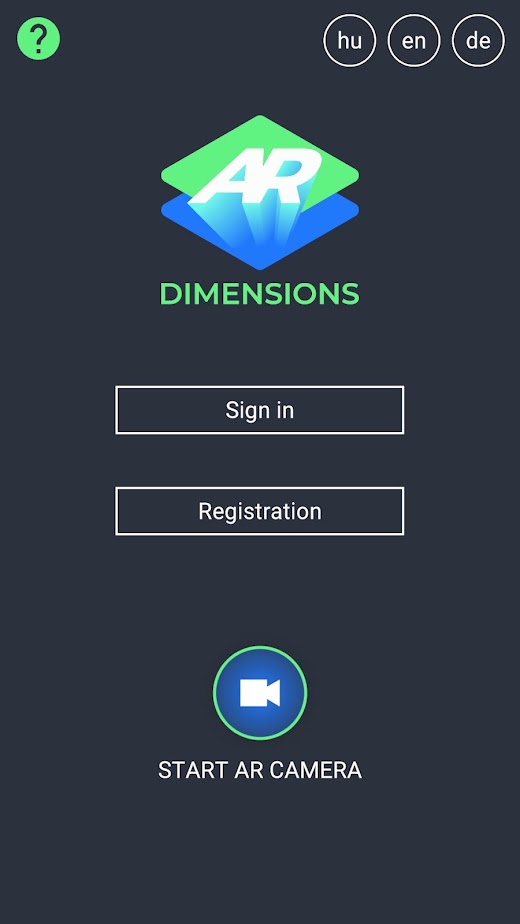 Android application AR Dimensions screenshot
