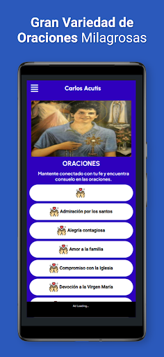 Android application Oraciones Carlos Acutis screenshort