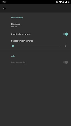 Light alarm Screen 3