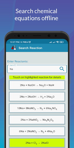 Android application Chemistry screenshort