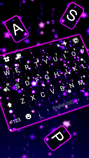 Shiny Stars Keyboard Backgroun Screen 2