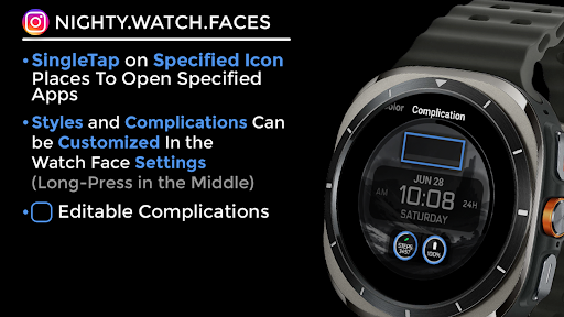 Night 105 - watch face screenshot 12