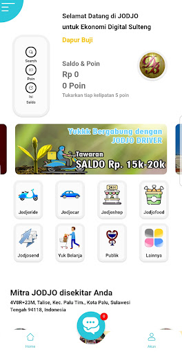 Android application Jodjo Customer screenshort