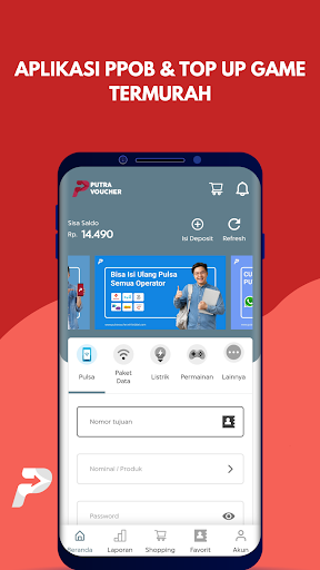 Android application PutraVoucher: TopUp Game Murah screenshort