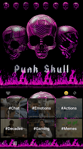 Punk Skull 💀 Keyboard Theme Screen 3