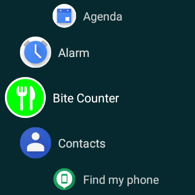 Android application Bite Counter screenshort