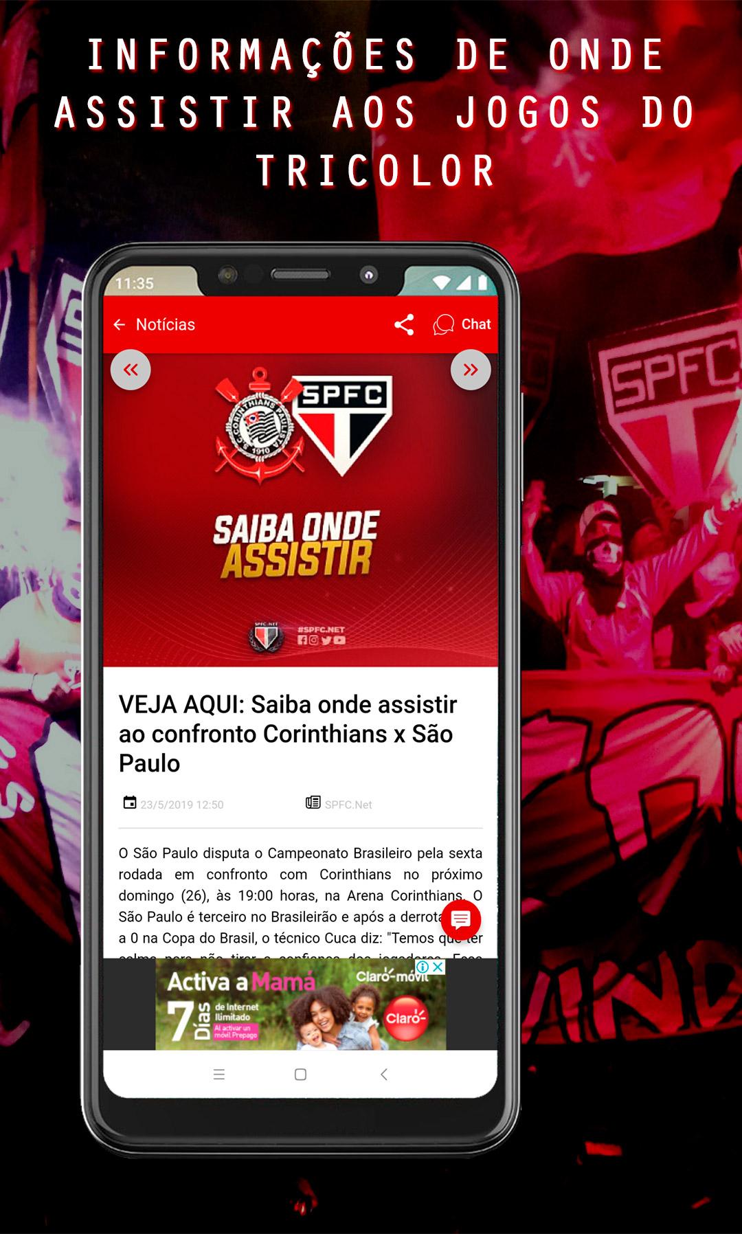 Android application SPFC.net - Notícias do SPFC - São Paulo FC screenshort