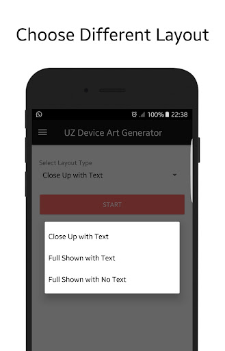 Device Art Generator with Text Screen 2