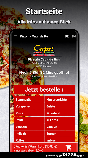 Pizzeria Capri da Rani Riedsta Screen 2
