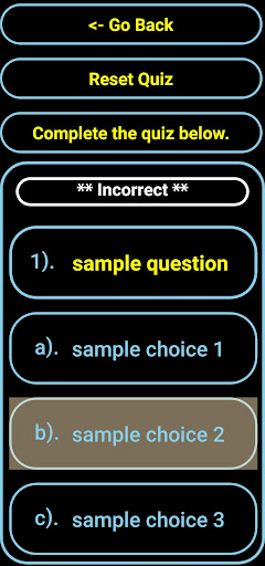 Study Quiz (standard) Screen 3