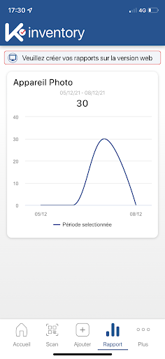 Android application K inventory screenshort