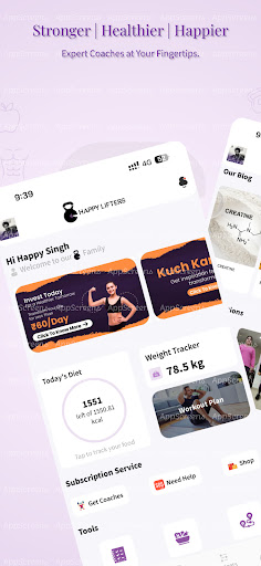 Android application Happy Lifters screenshort