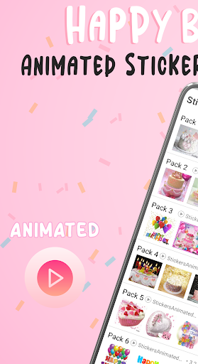 Android application Birthday Stickers Animated GIF screenshort