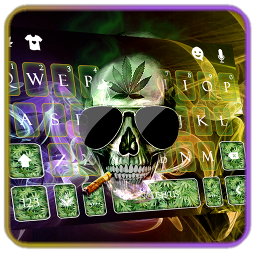 Smoking Skull Keyboard Theme  Icon