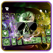 Smoking Skull Keyboard Theme