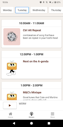 WERW Radio Screen 2