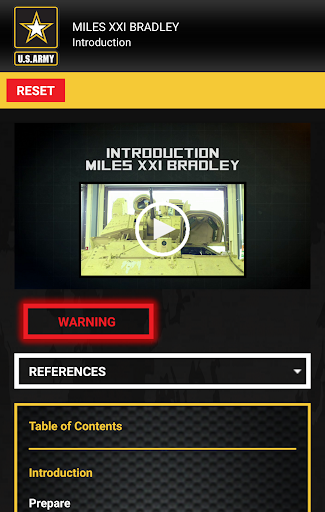 Android application MILES XXI Bradley screenshort