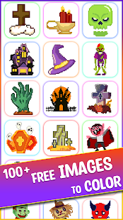 Halloween Pixel Art Coloring Screenshot