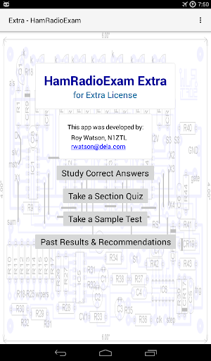 Android application HamRadioExam - Extra screenshort