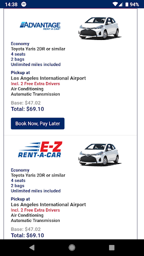 Discount USA Car Rental Screen 3
