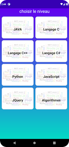 Quiz Programation Screen 2