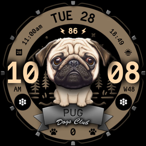 Dog's Club Watch Face 088