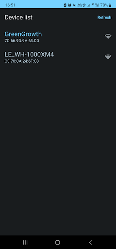 Android application Green Blue screenshort