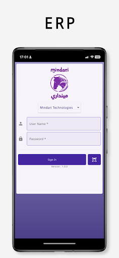 Android application Mindari ERP screenshort