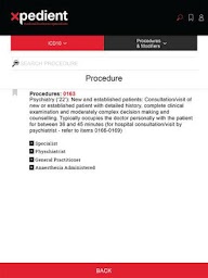 xpedient ICD10 code search