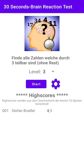 30 Seconds-Brain Reaction Test