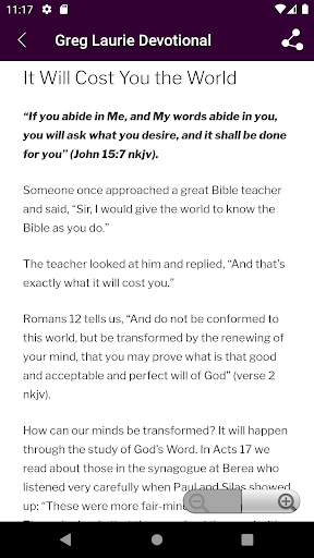 Android application Greg Laurie Devotional screenshort