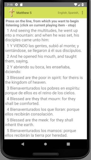 Android application Multilingual Holy Bible screenshort