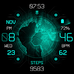 Icon image Earth HUD - digital watch face
