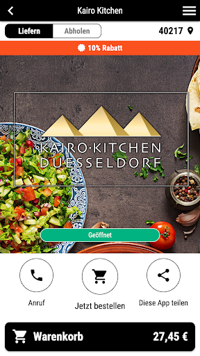 Android application Kairo Kitchen Düsseldorf screenshort