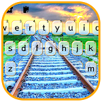 Cover Image of Download Train Track Sunset Keyboard Ba  APK