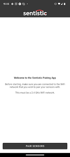 Android application Sentistic Pairing App screenshort